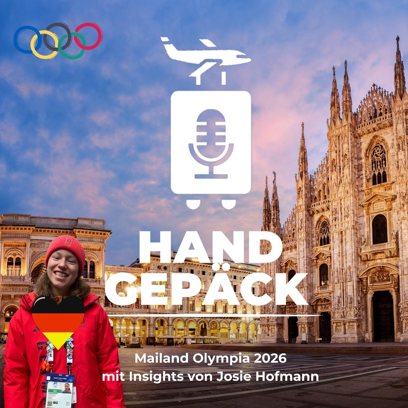 Einschnellläuferin vor Mailänder Dom